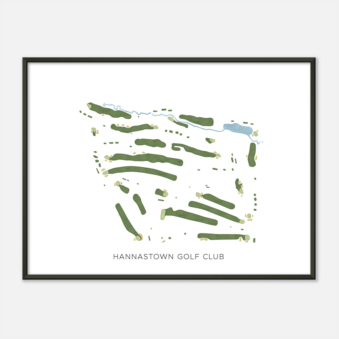 Print of Hannastown Golf Club Modern Map