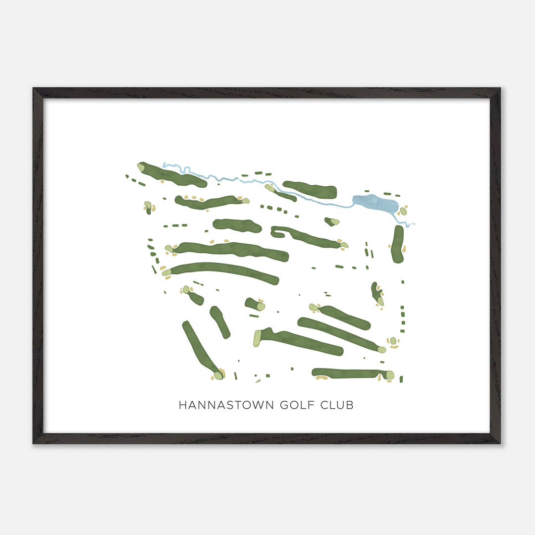 Print of Hannastown Golf Club Modern Map