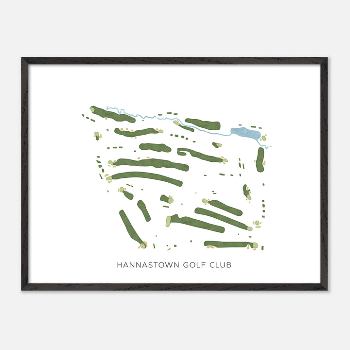 Print of Hannastown Golf Club Modern Map