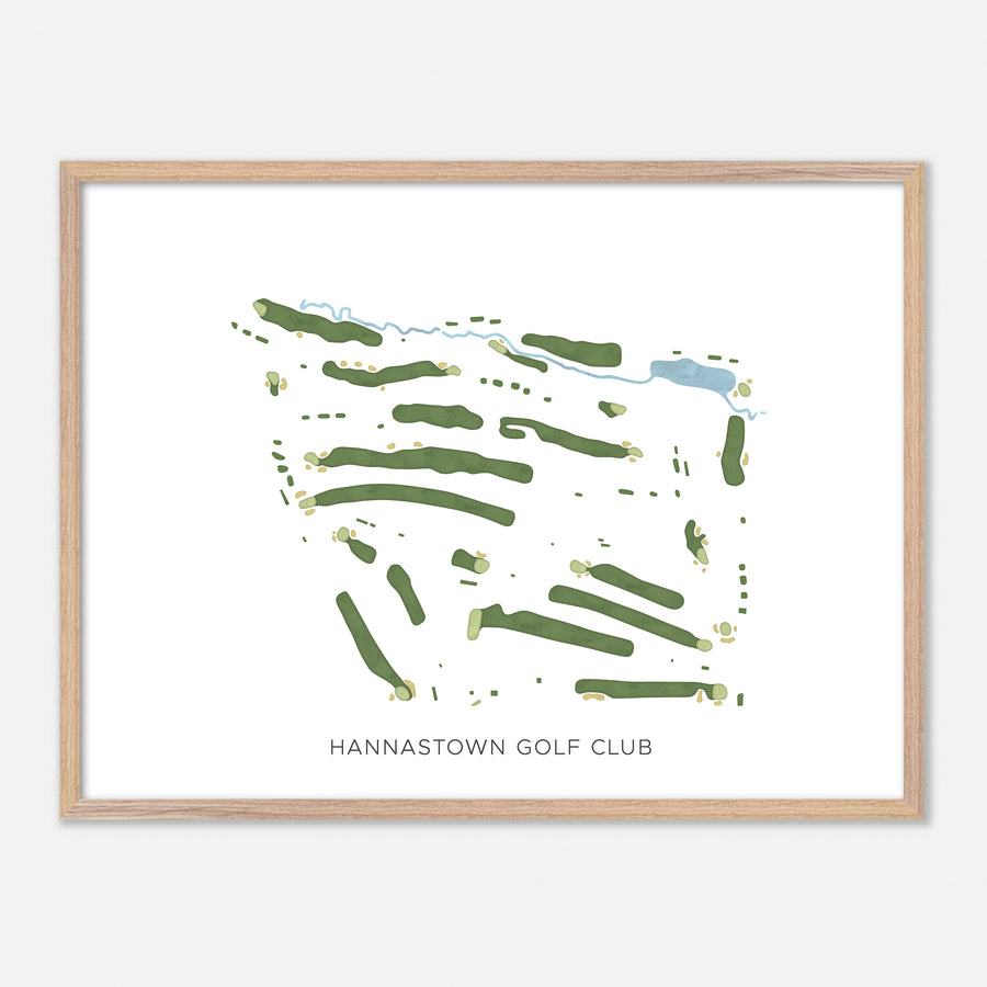 Print of Hannastown Golf Club Modern Map