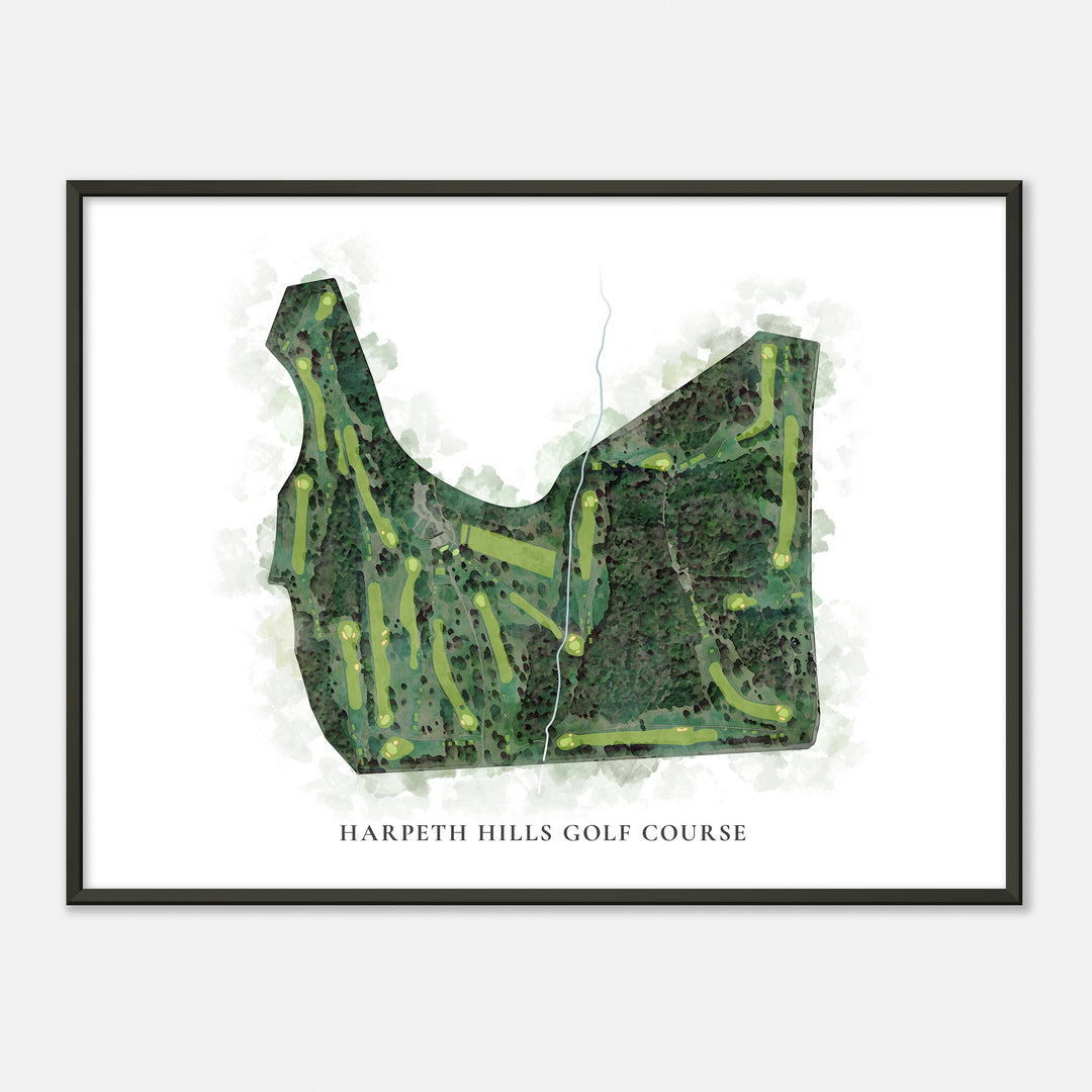 Print of Harpeth Hills Golf Course Classic Map