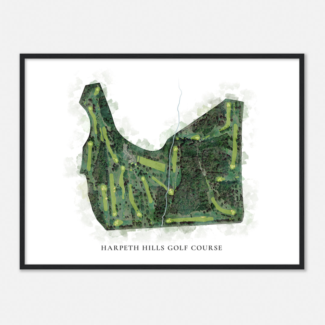 Print of Harpeth Hills Golf Course Classic Map