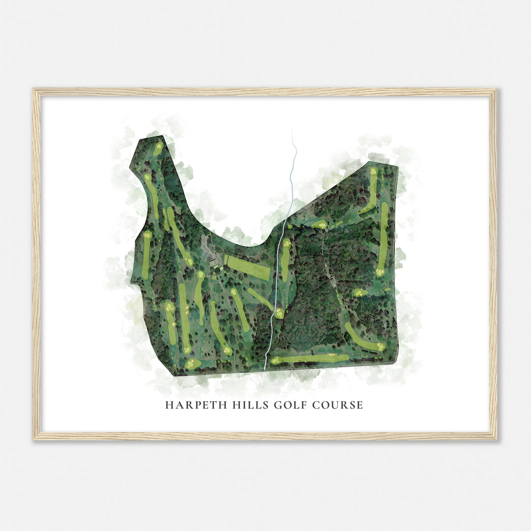Print of Harpeth Hills Golf Course Classic Map