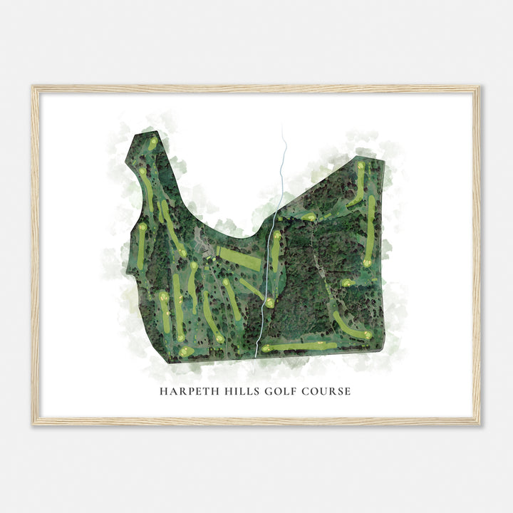 Print of Harpeth Hills Golf Course Classic Map