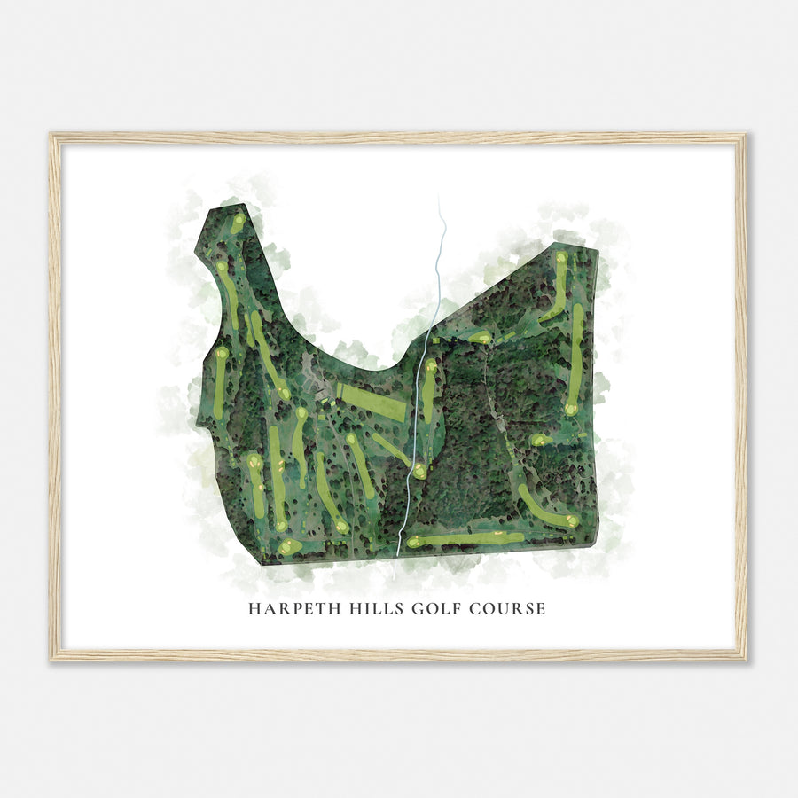 Print of Harpeth Hills Golf Course Classic Map