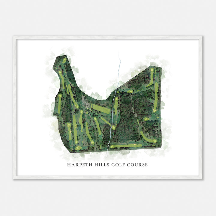 Print of Harpeth Hills Golf Course Classic Map