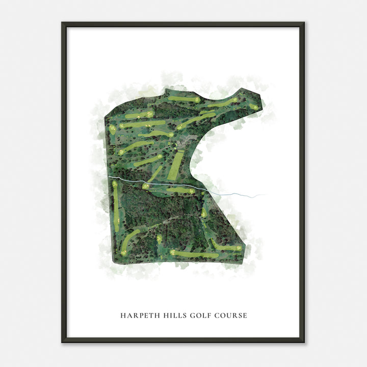 Print of Harpeth Hills Golf Course Classic Map