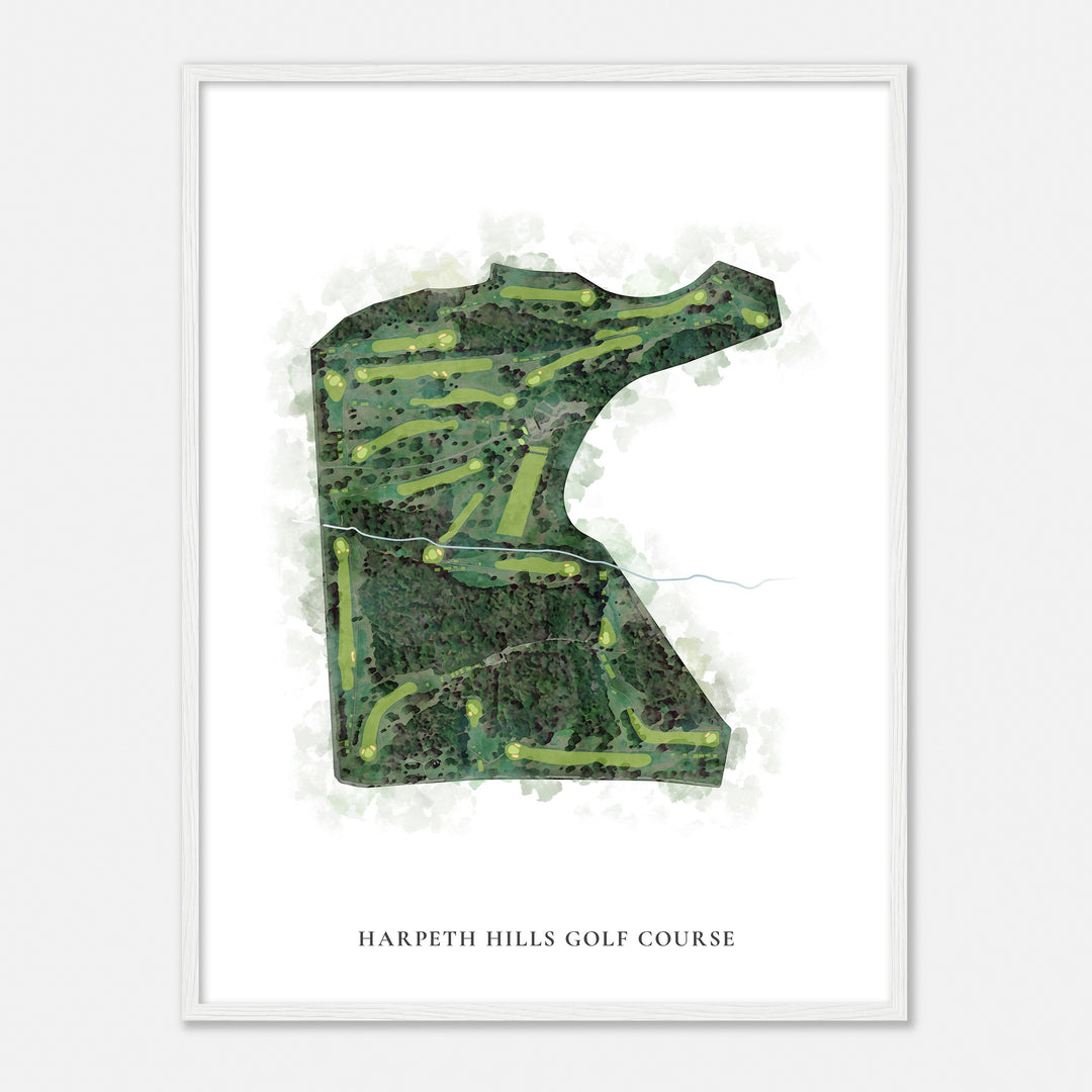 Print of Harpeth Hills Golf Course Classic Map