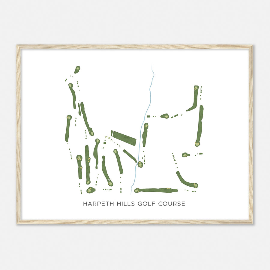 Print of Harpeth Hills Golf Course Modern Map