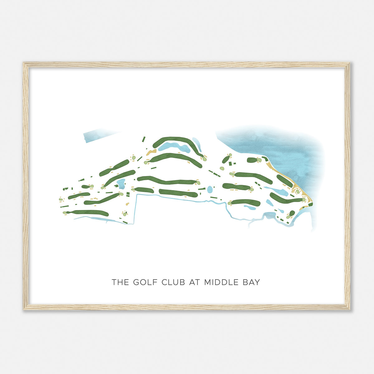 Print of The Golf Club At Middle Bay Modern Map
