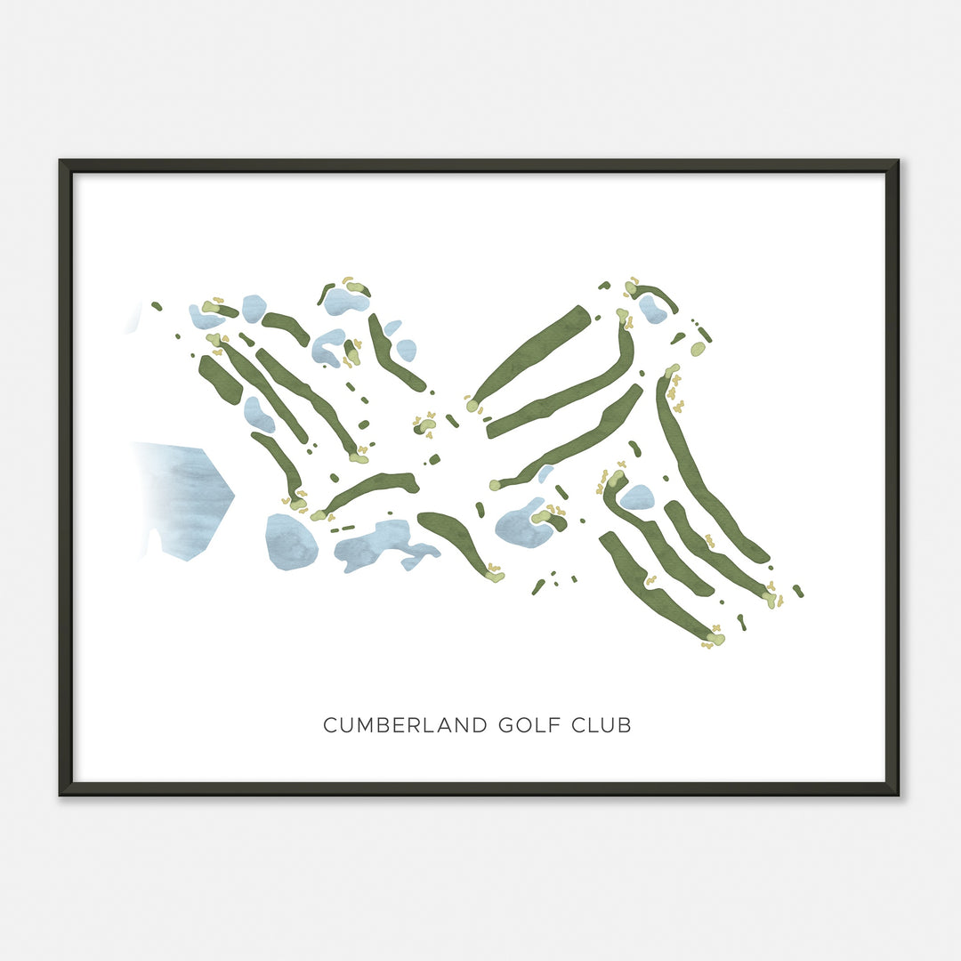 Print of Cumberland Golf Club Modern Map