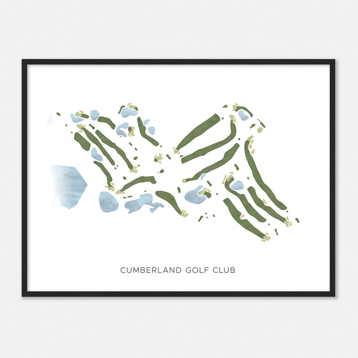 Print of Cumberland Golf Club Modern Map