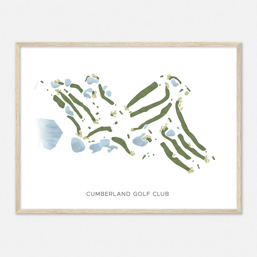 Print of Cumberland Golf Club Modern Map