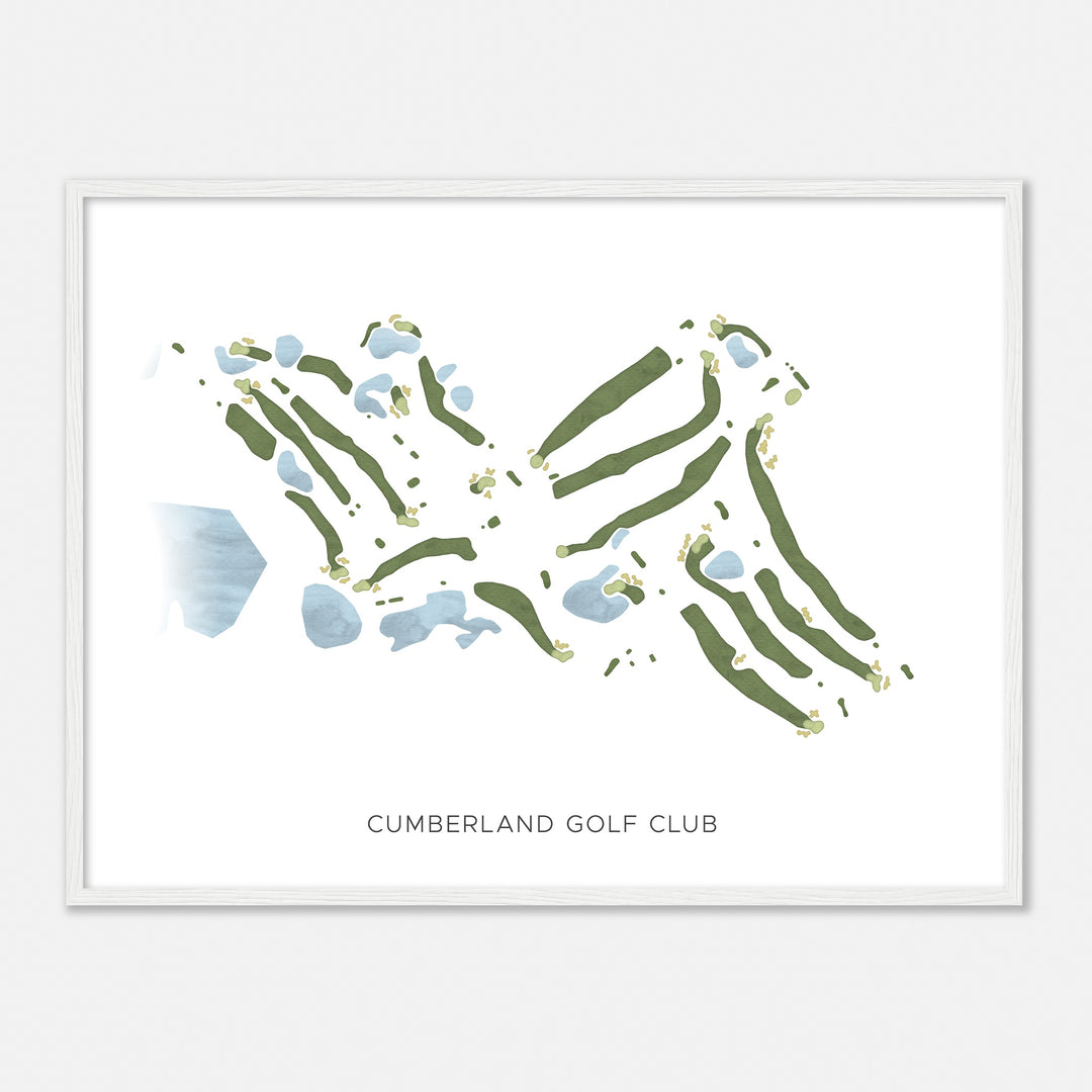 Print of Cumberland Golf Club Modern Map