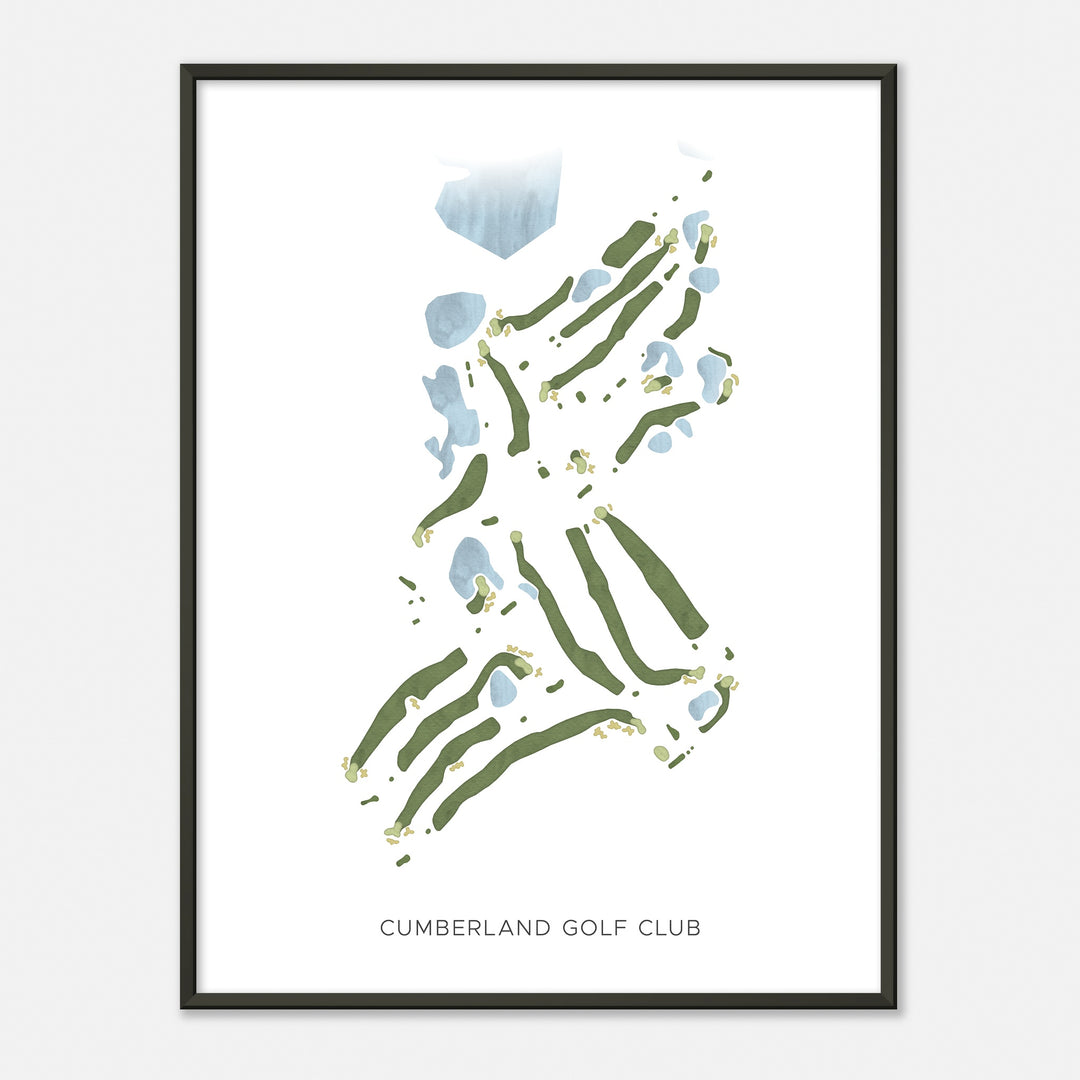 Print of Cumberland Golf Club Modern Map