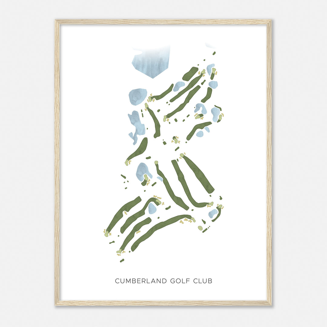 Print of Cumberland Golf Club Modern Map