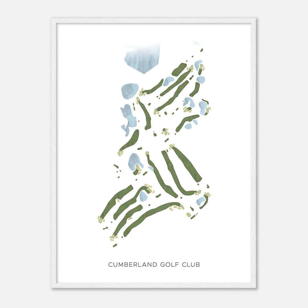 Print of Cumberland Golf Club Modern Map