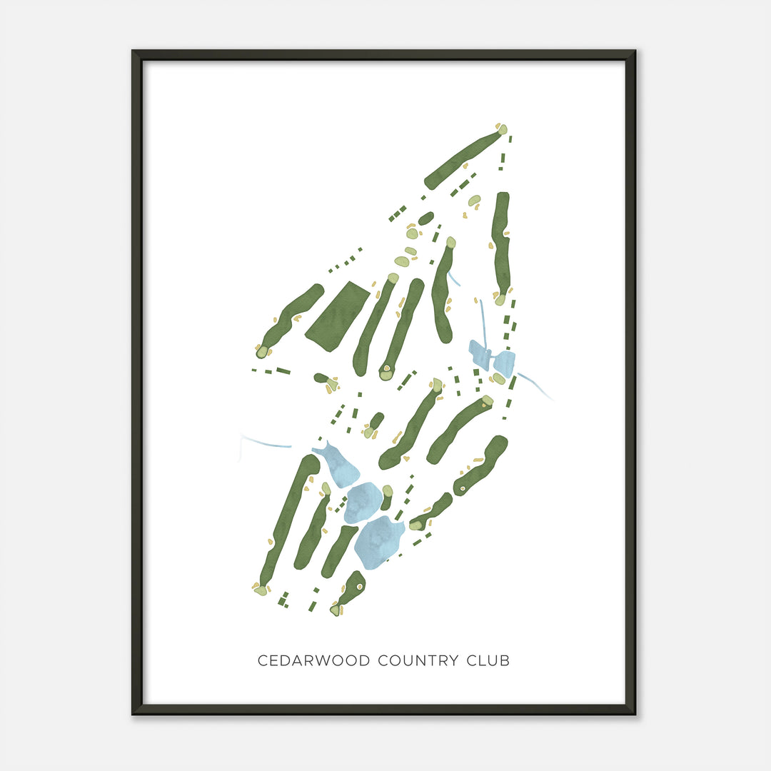 Print of Cedarwood Country Club Modern Map