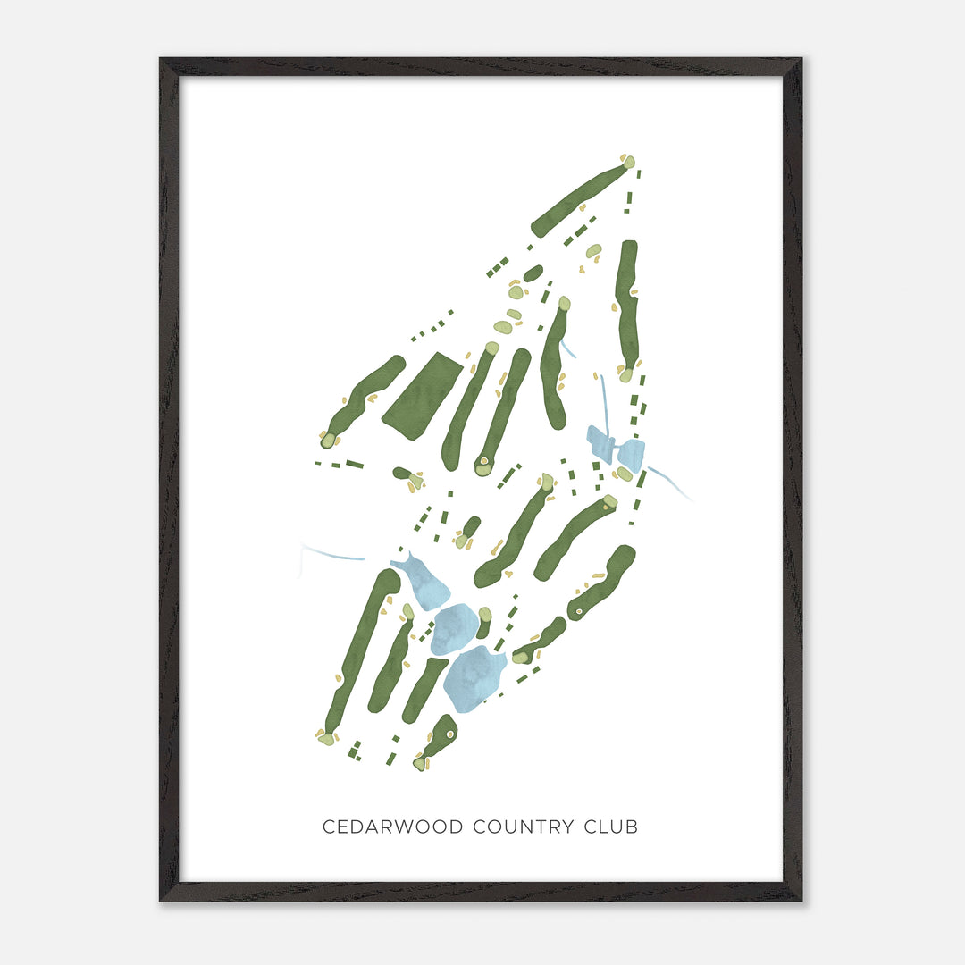 Print of Cedarwood Country Club Modern Map