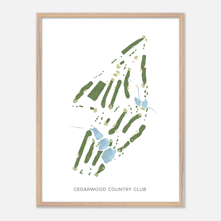 Print of Cedarwood Country Club Modern Map