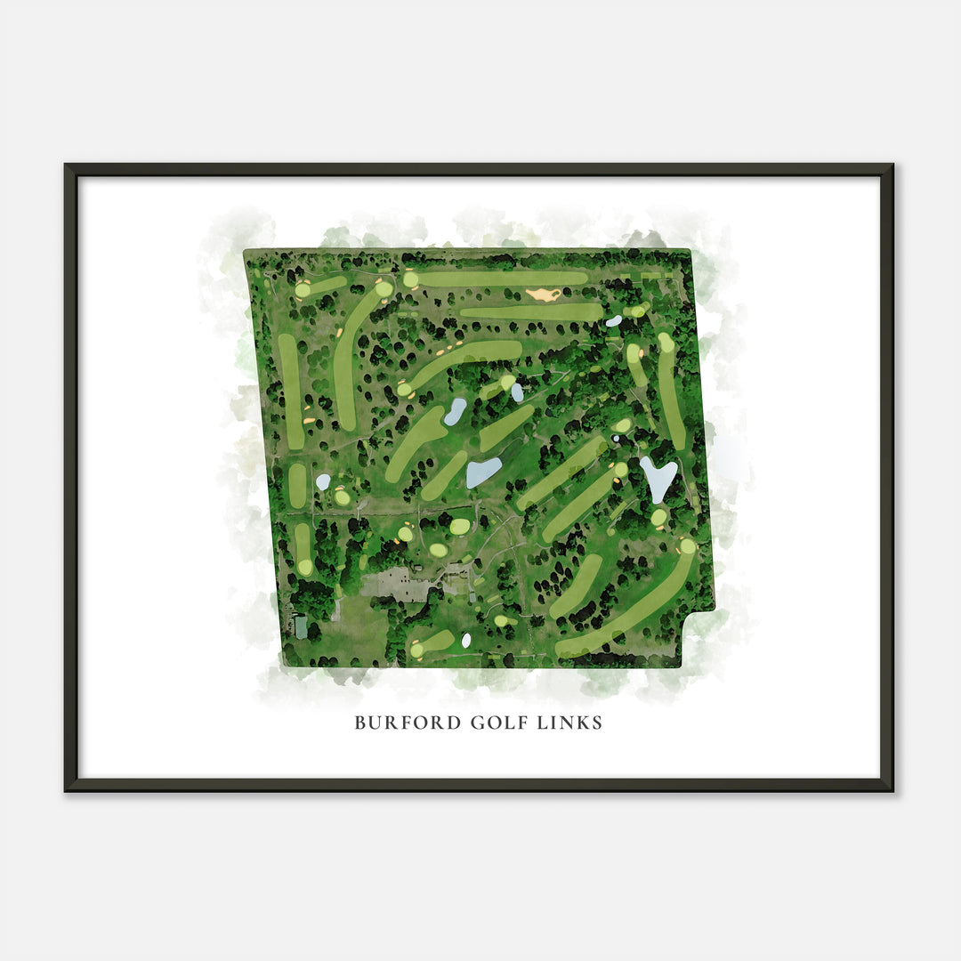 Print of Burford Golf Links Classic Map