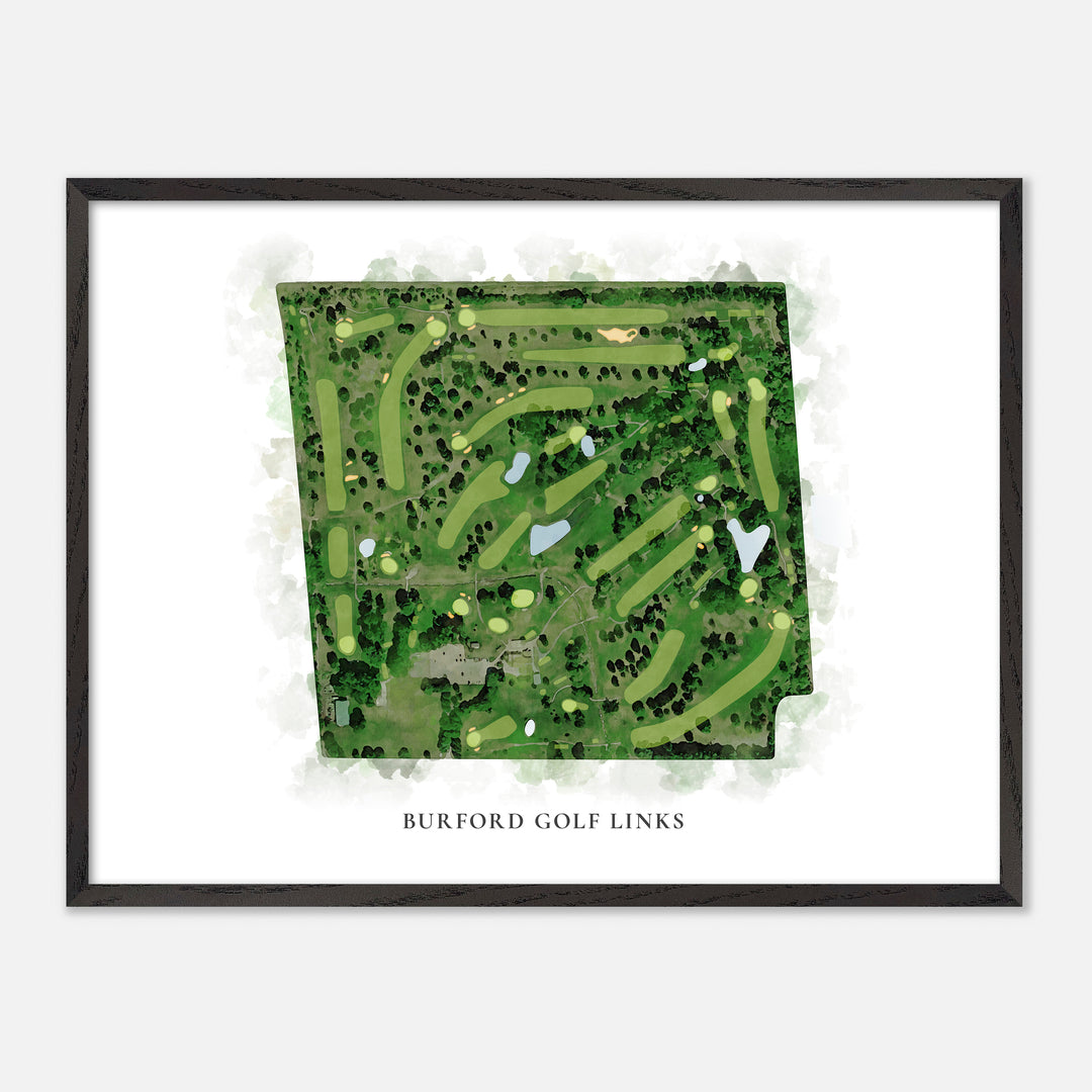 Print of Burford Golf Links Classic Map