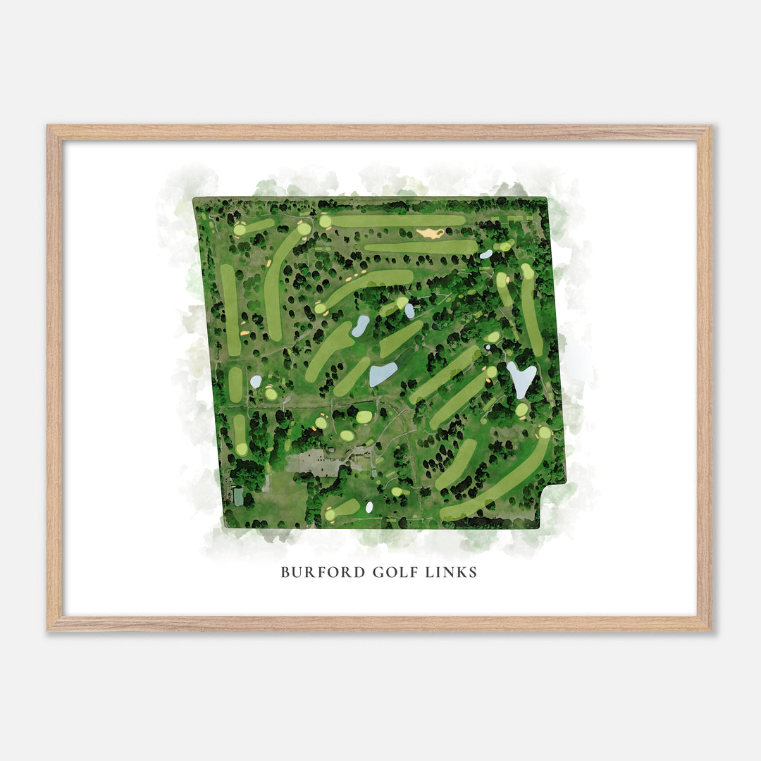 Print of Burford Golf Links Classic Map