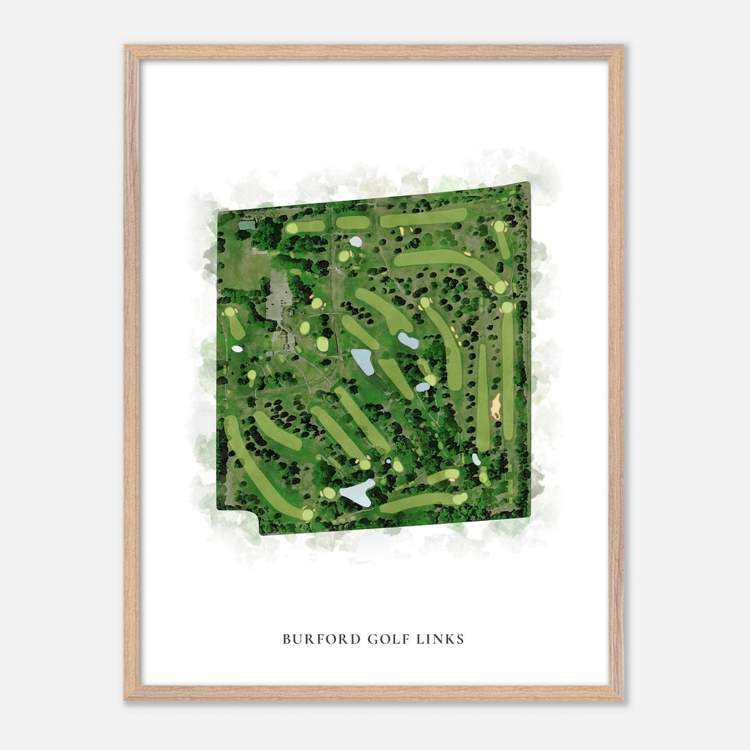 Print of Burford Golf Links Classic Map