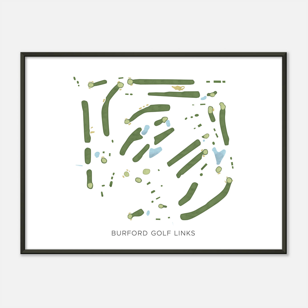 Print of Burford Golf Links Modern Map