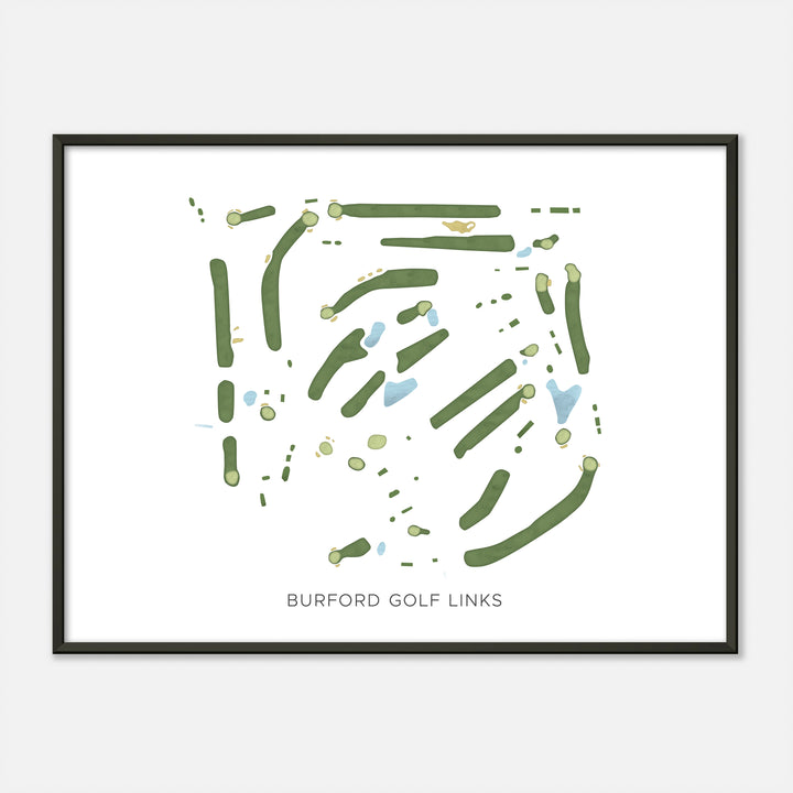 Print of Burford Golf Links Modern Map