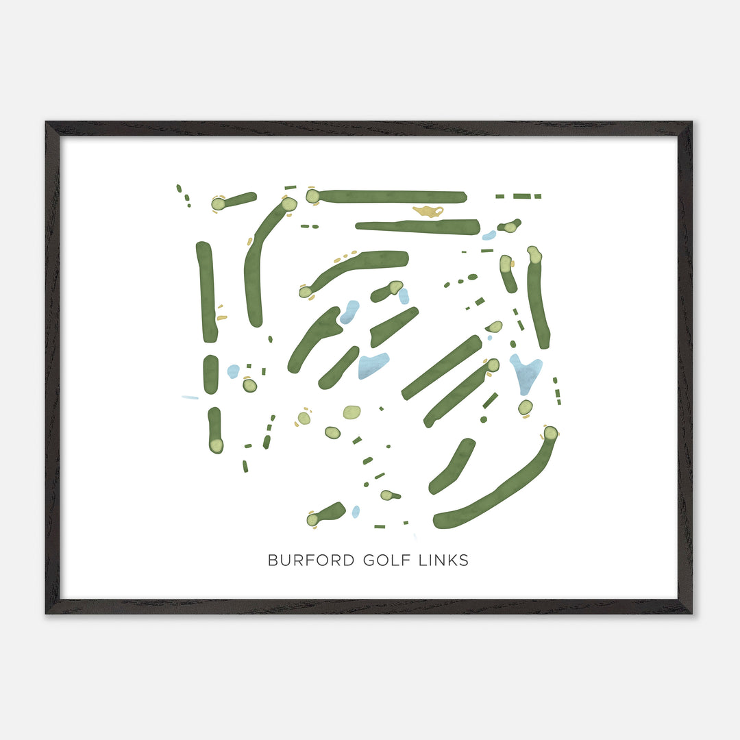 Print of Burford Golf Links Modern Map