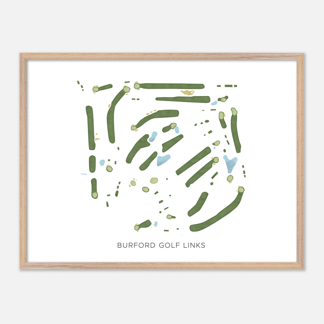 Print of Burford Golf Links Modern Map