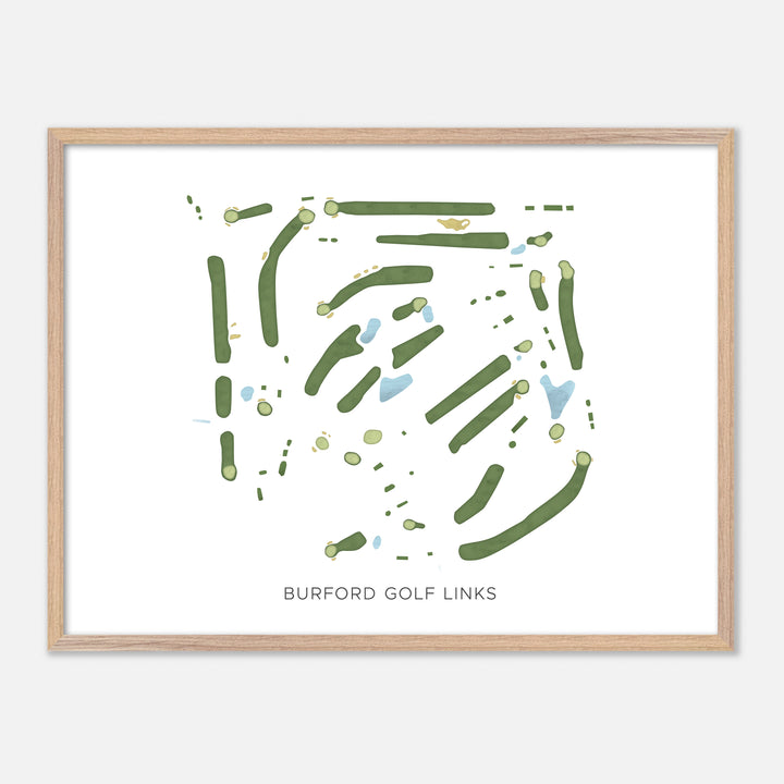 Print of Burford Golf Links Modern Map
