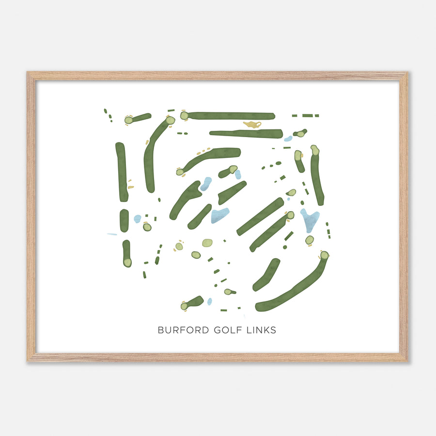 Print of Burford Golf Links Modern Map