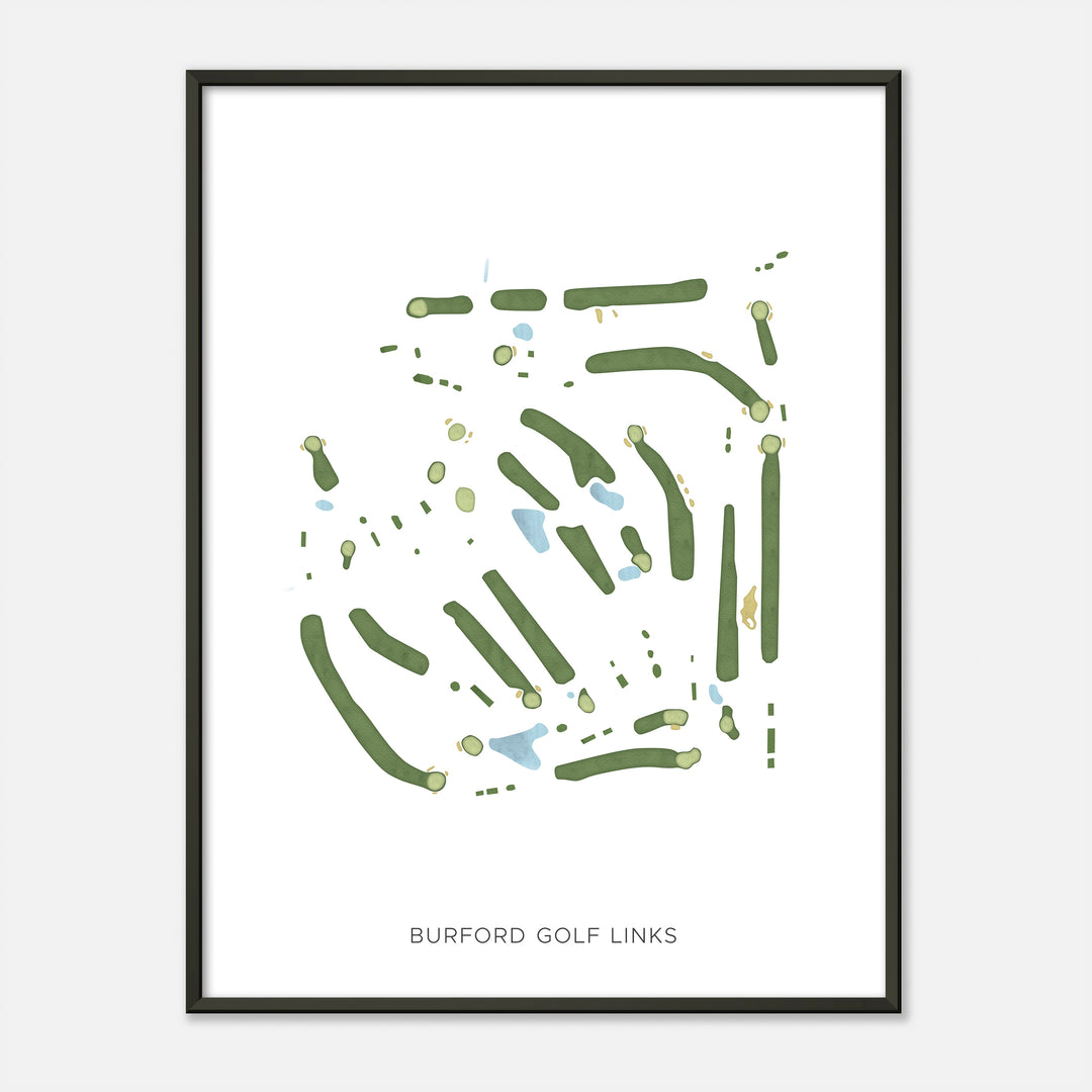 Print of Burford Golf Links Modern Map