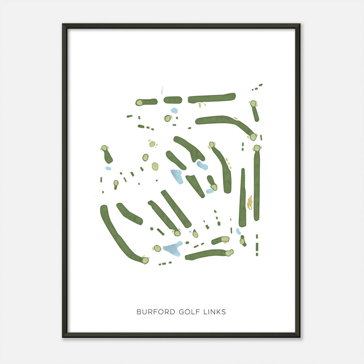 Print of Burford Golf Links Modern Map