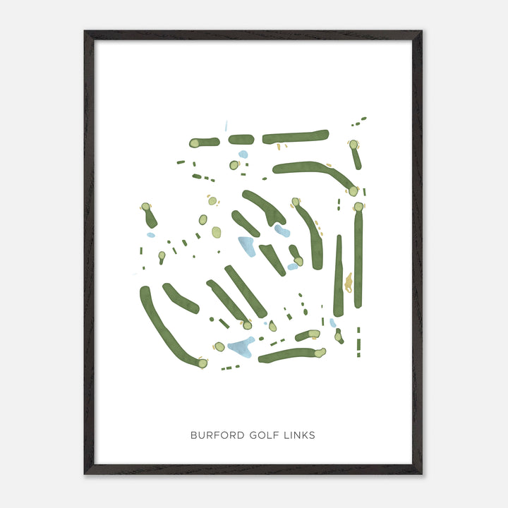 Print of Burford Golf Links Modern Map