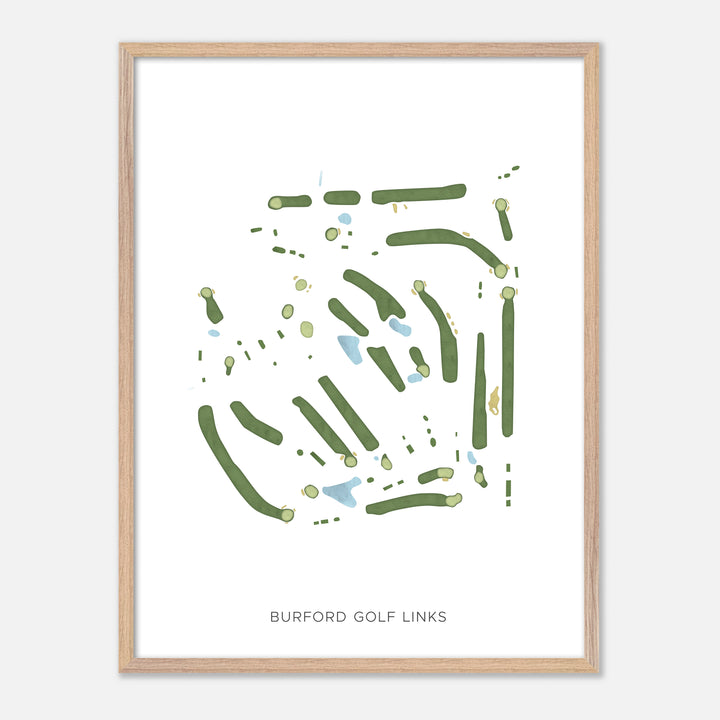 Print of Burford Golf Links Modern Map