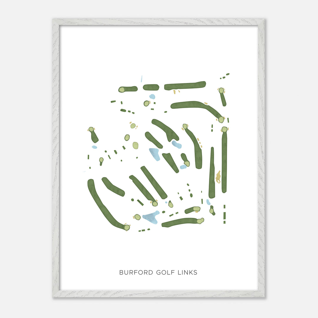 Print of Burford Golf Links Modern Map
