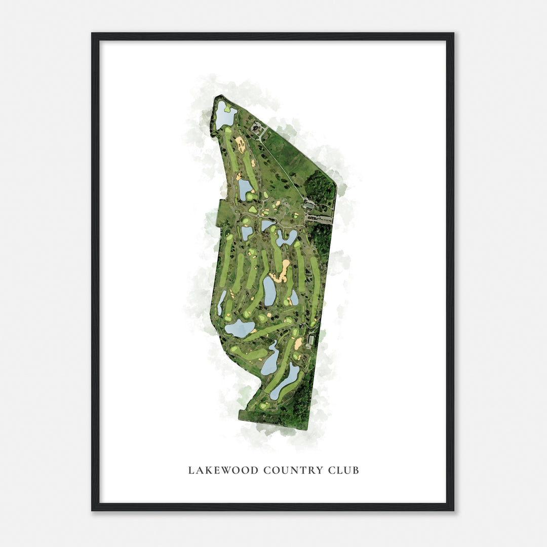 Print of Lakewood Country Club Classic Map