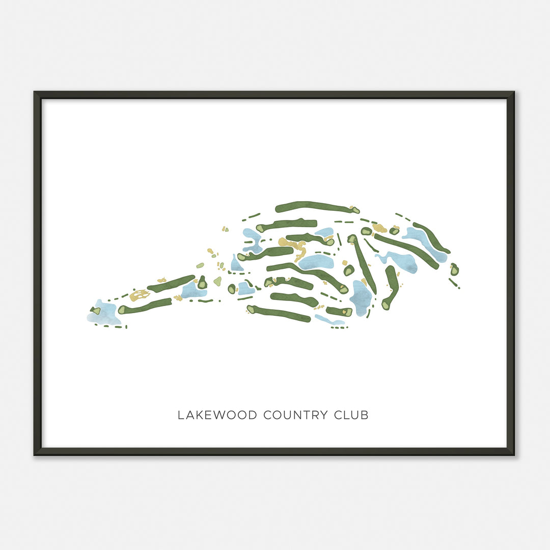 Print of Lakewood Country Club Modern Map