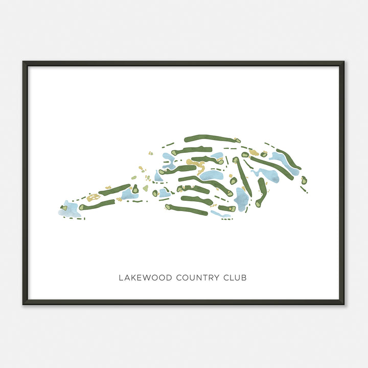 Print of Lakewood Country Club Modern Map