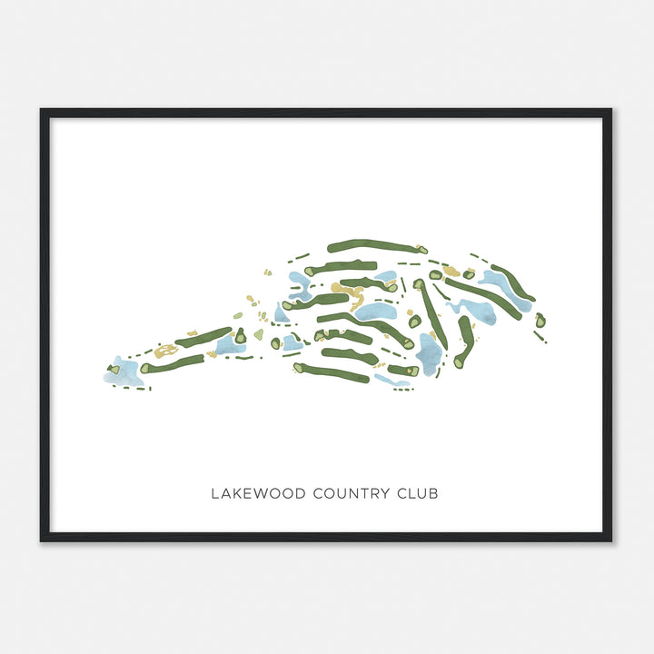 Print of Lakewood Country Club Modern Map