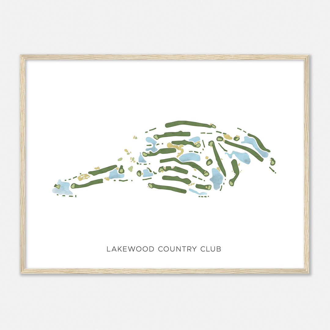 Print of Lakewood Country Club Modern Map