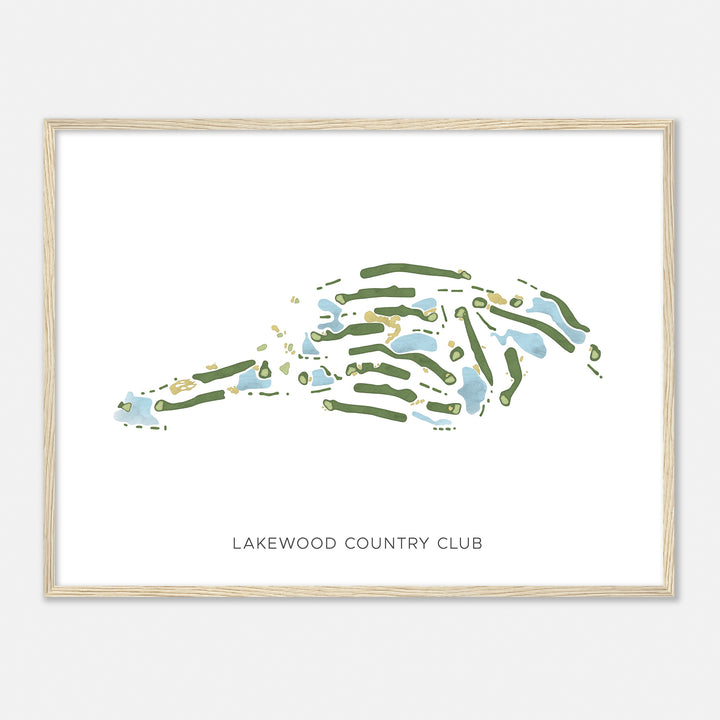 Print of Lakewood Country Club Modern Map