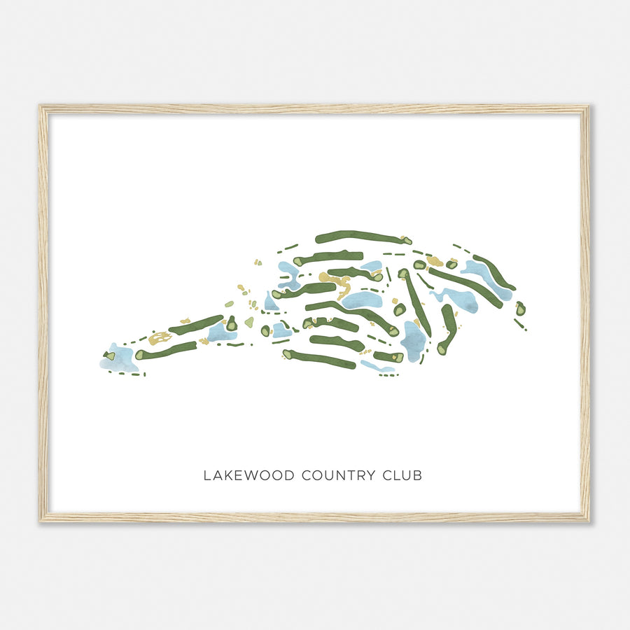 Print of Lakewood Country Club Modern Map