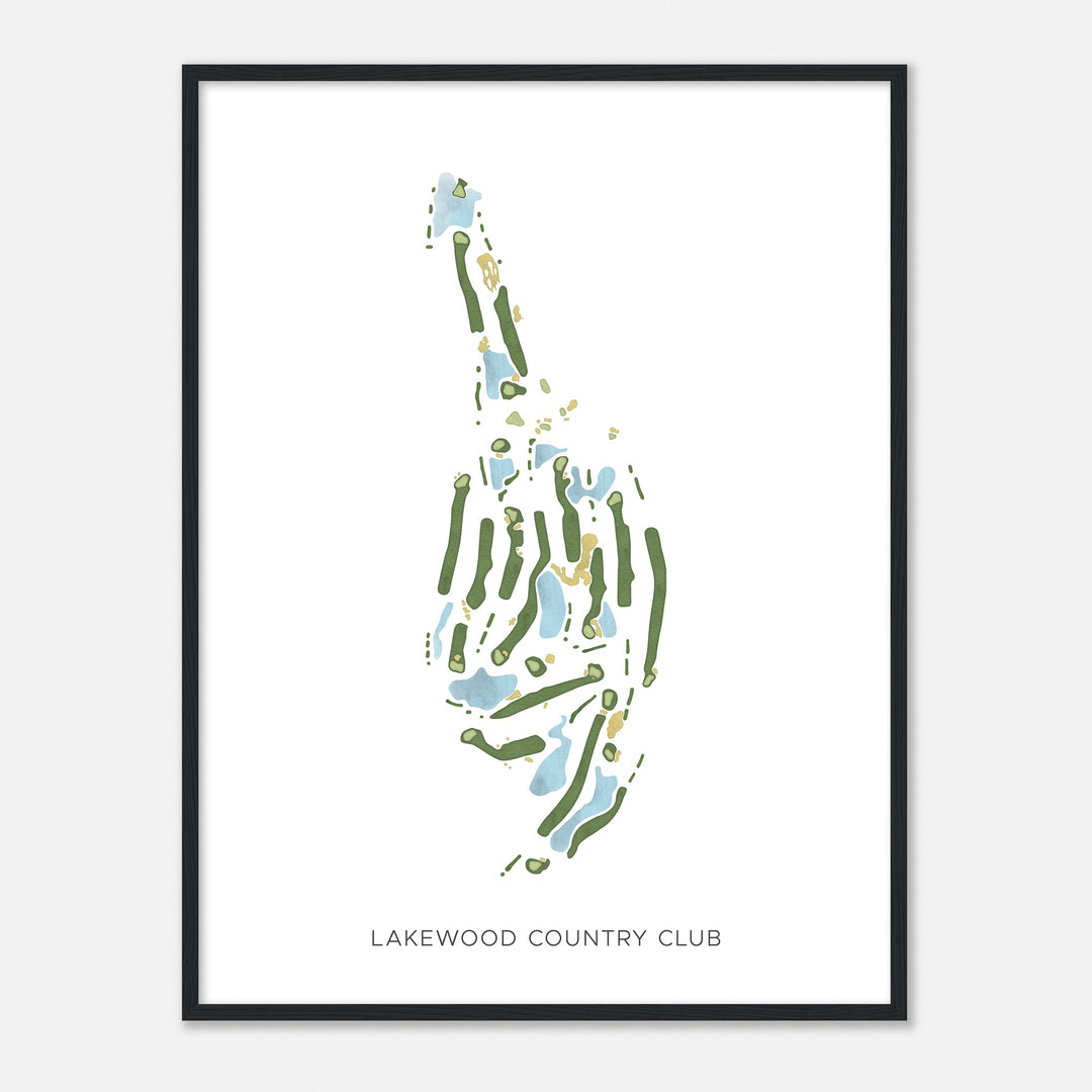 Print of Lakewood Country Club Modern Map