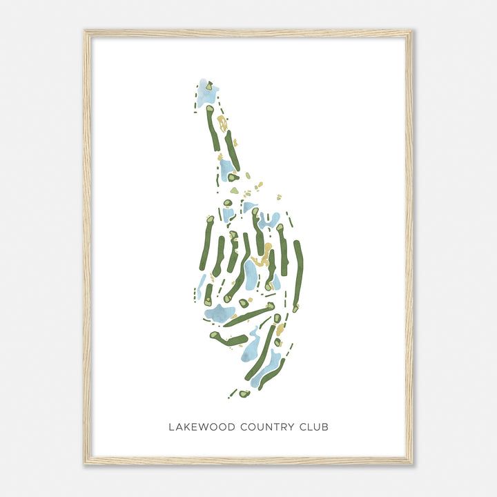 Print of Lakewood Country Club Modern Map