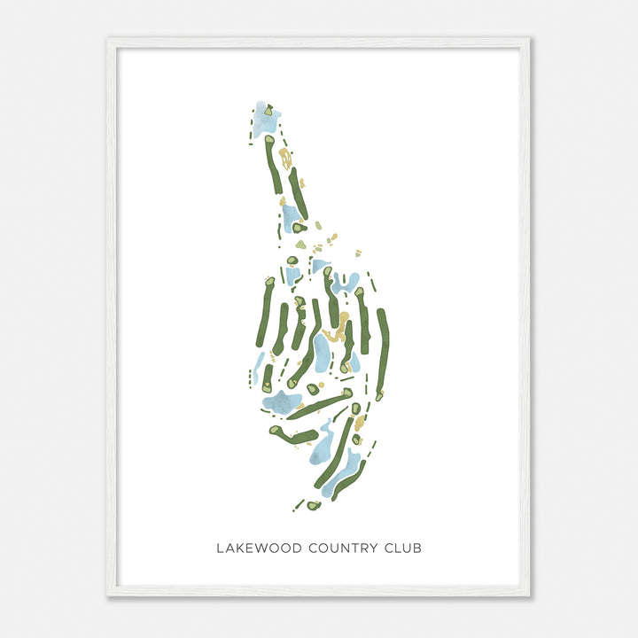 Print of Lakewood Country Club Modern Map