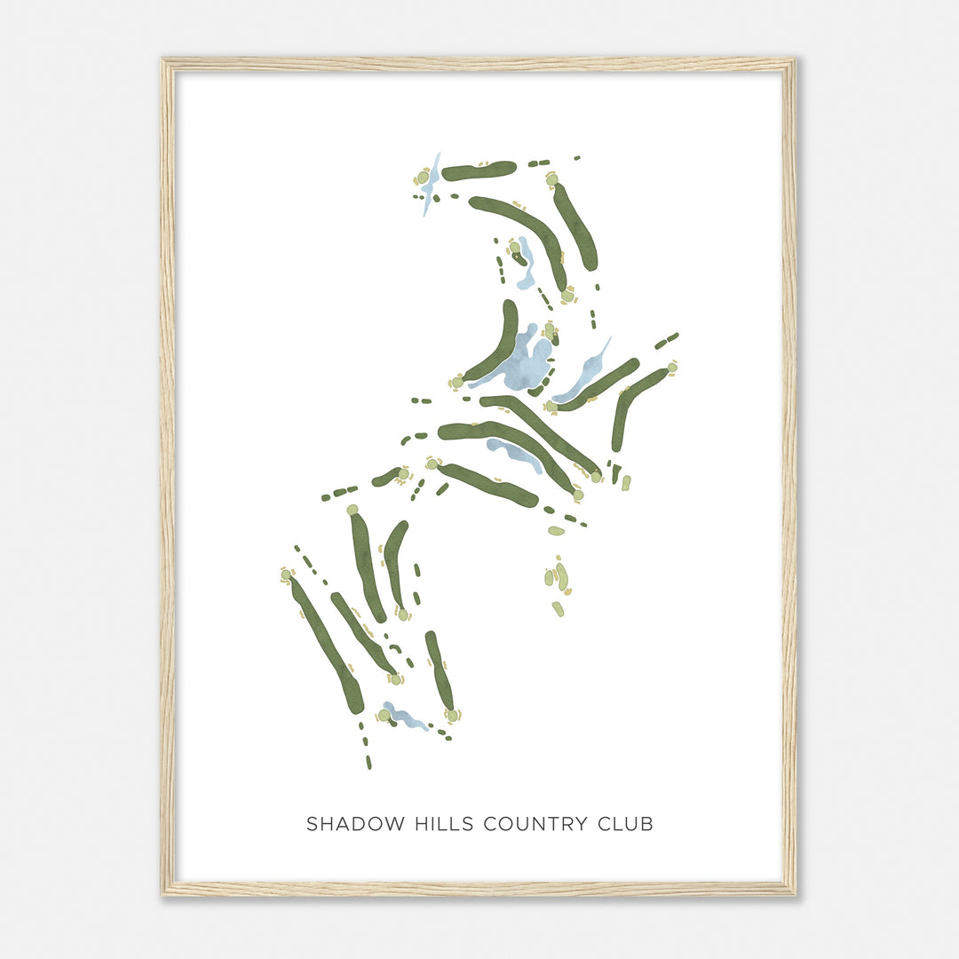 Print of Shadow Hills Country Club Modern Map